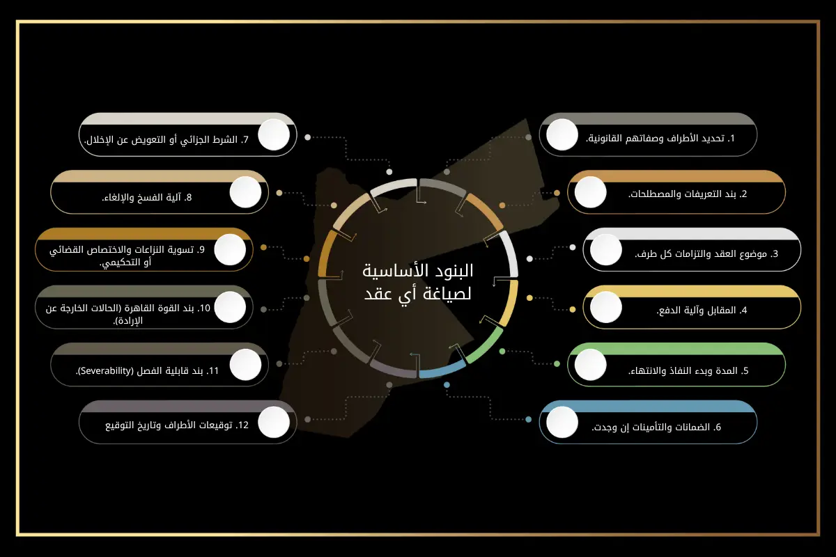البنود الأساسية لصياغة أي عقد